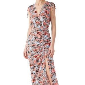 Veronica Beard Teagan ruched multicolored dress. Size 6. Excellent condition